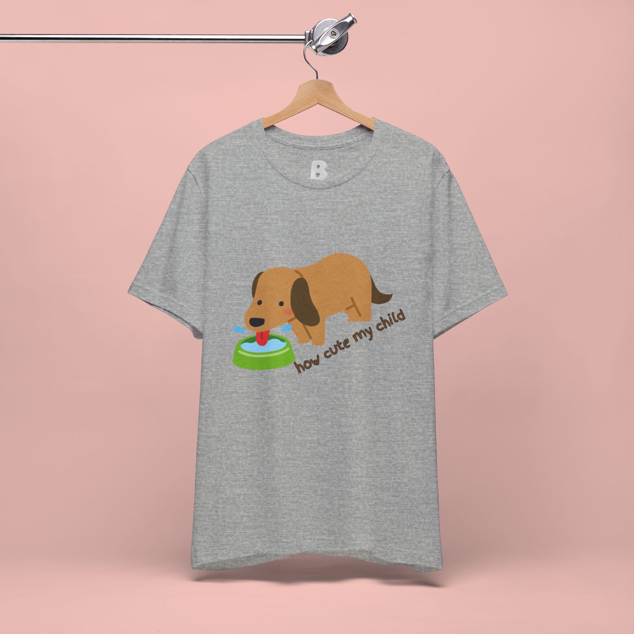 Dog T-Shirt — Cute Dachshund "how cute my child" Graphic Tee