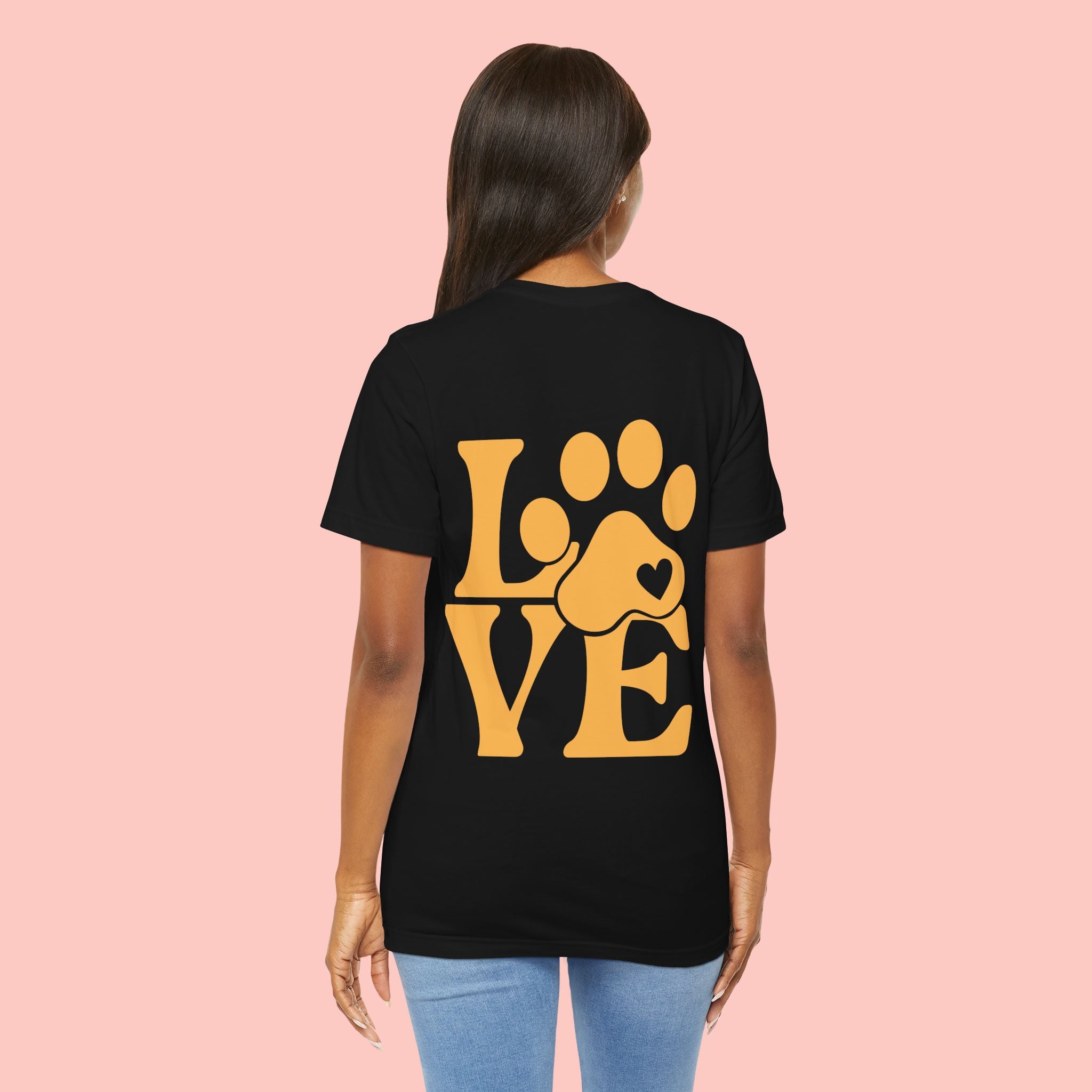 Love Paw Graphic Tee — Pet Lover T‑Shirt (LOVE with Paw Print)