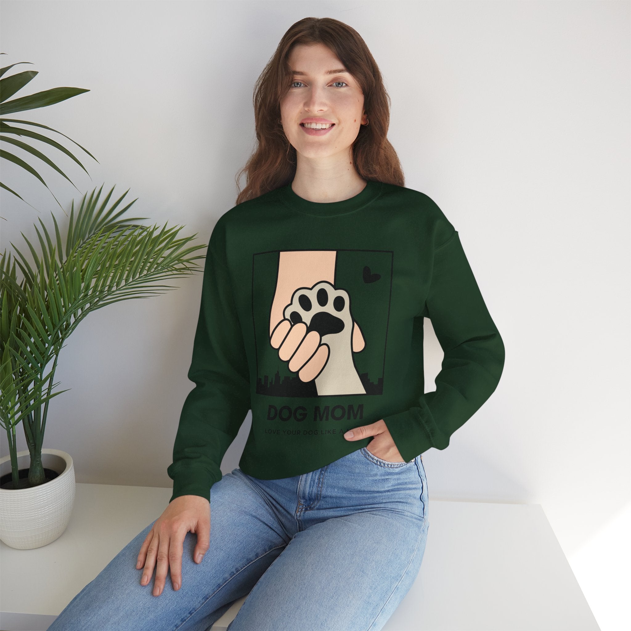Dog Mom Crewneck Sweatshirt – Paw Hold Design