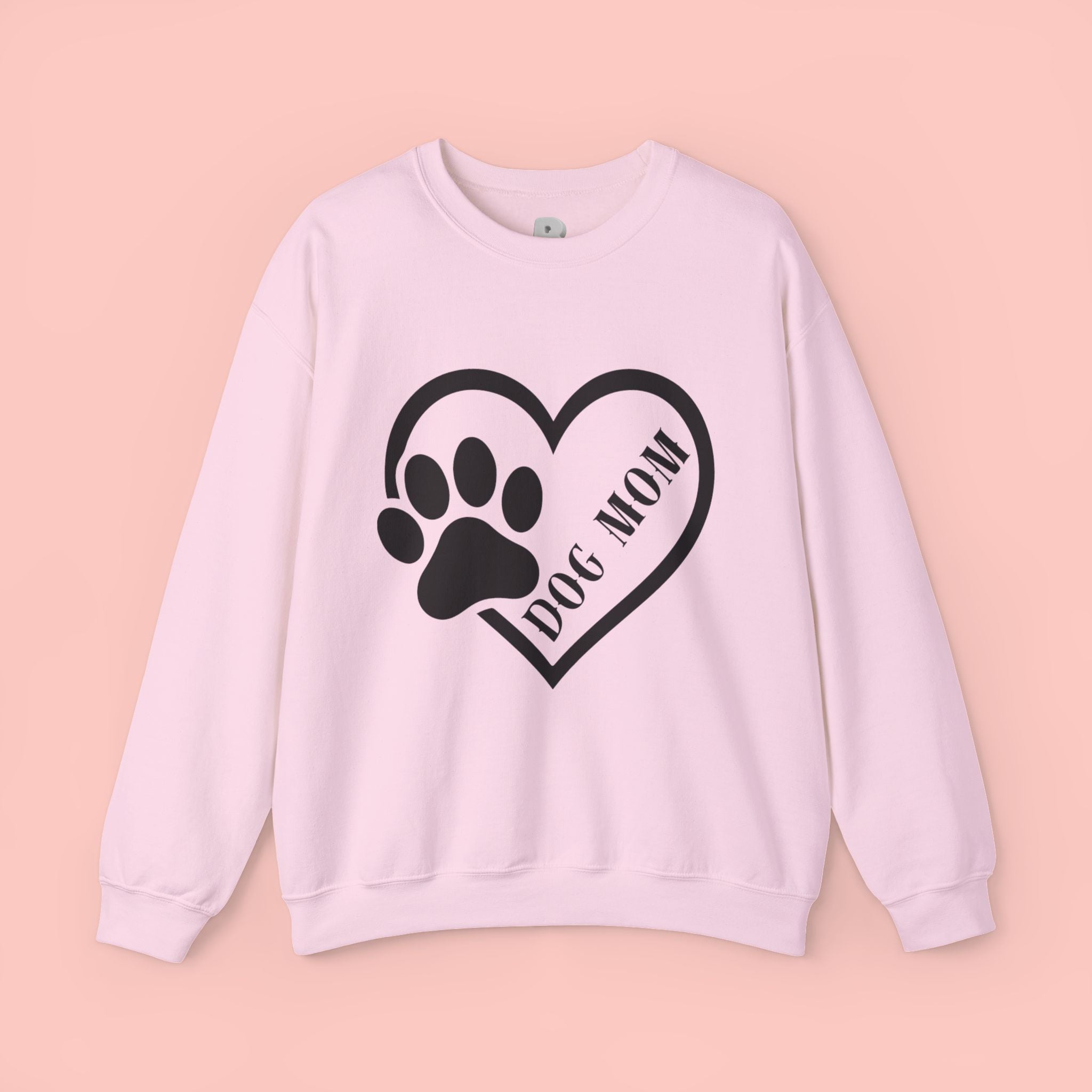 Dog Mom Heart Paw Crewneck Sweatshirt