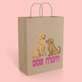 Dog Mom Paper Gift Bag — Cute Dog Illustration Gift Sack for Pet Lovers