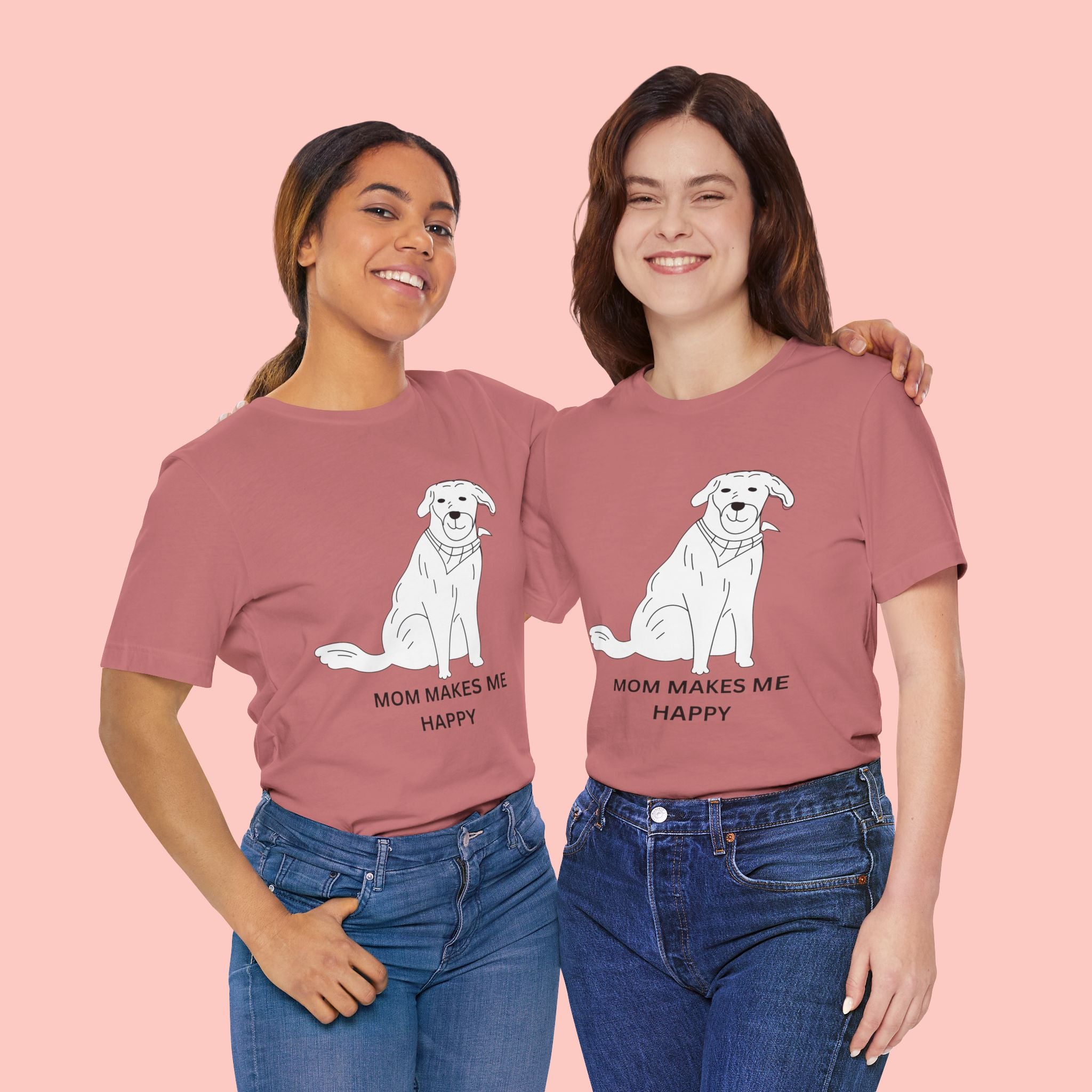 Mom Makes Me Happy Dog T-Shirt