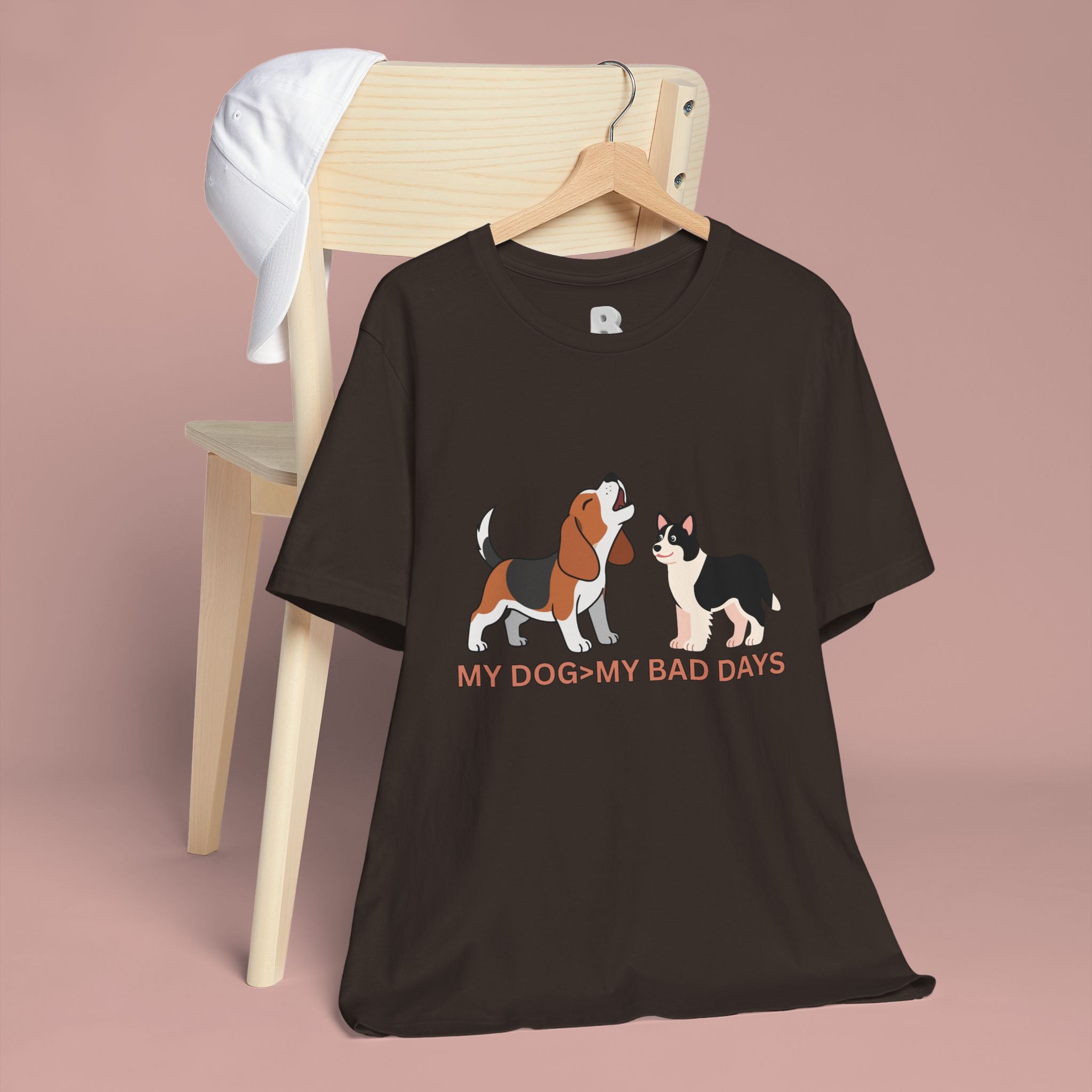 My Dog > My Bad Days T‑Shirt — Cute Beagle & Corgi Graphic Tee for Dog Lovers