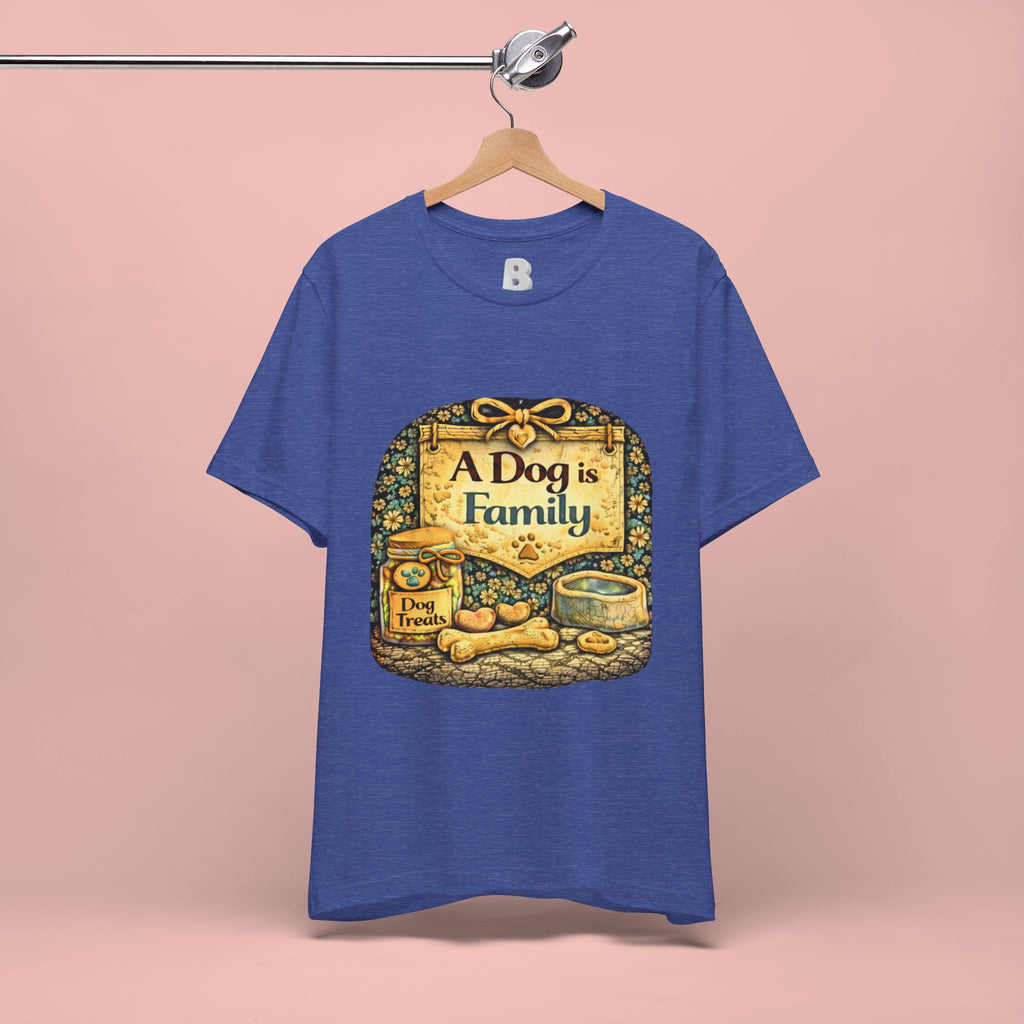 A Dog Is Family T-Shirt - Vintage Pet Lover Tee