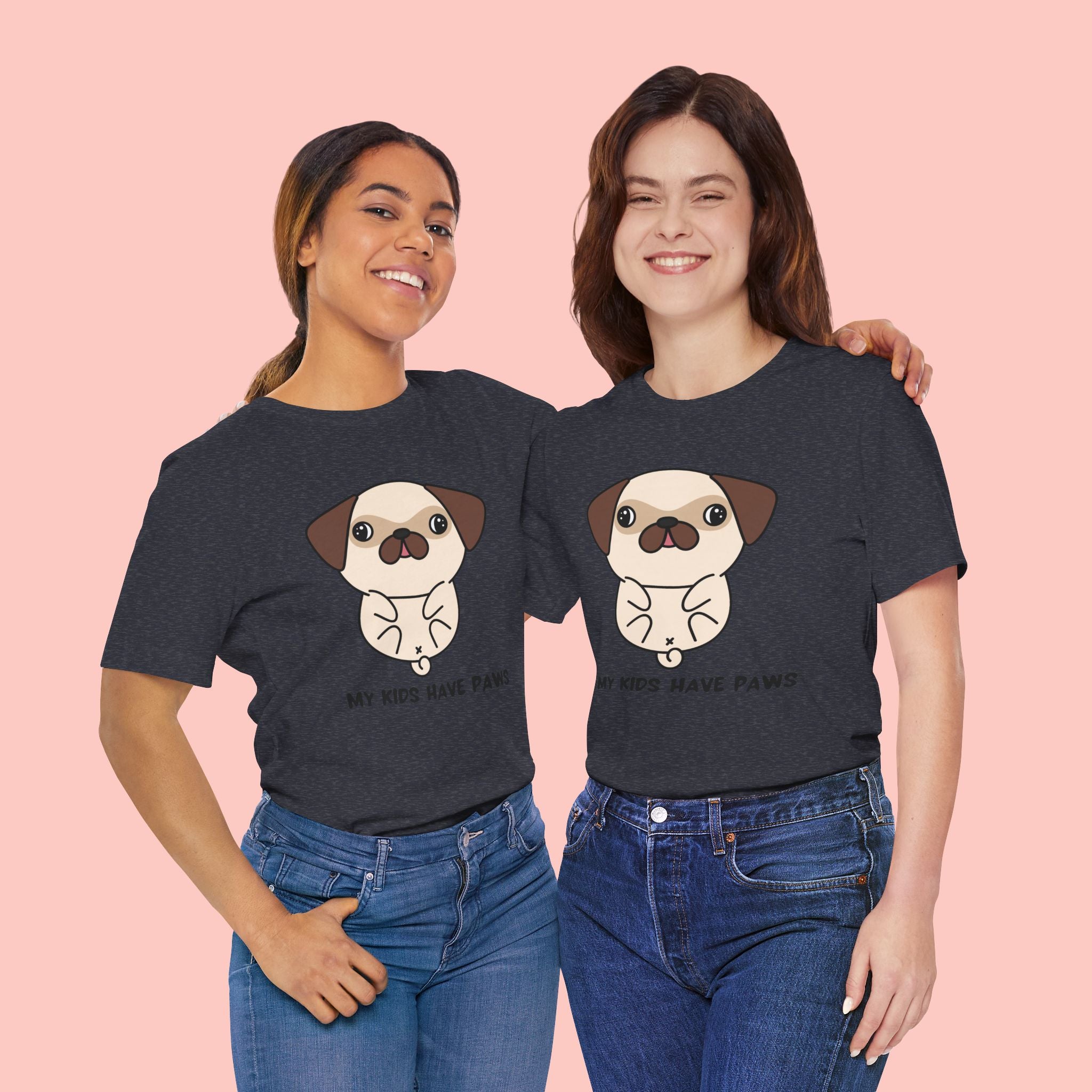 Pug 'My Kids Have Paws' T-Shirt