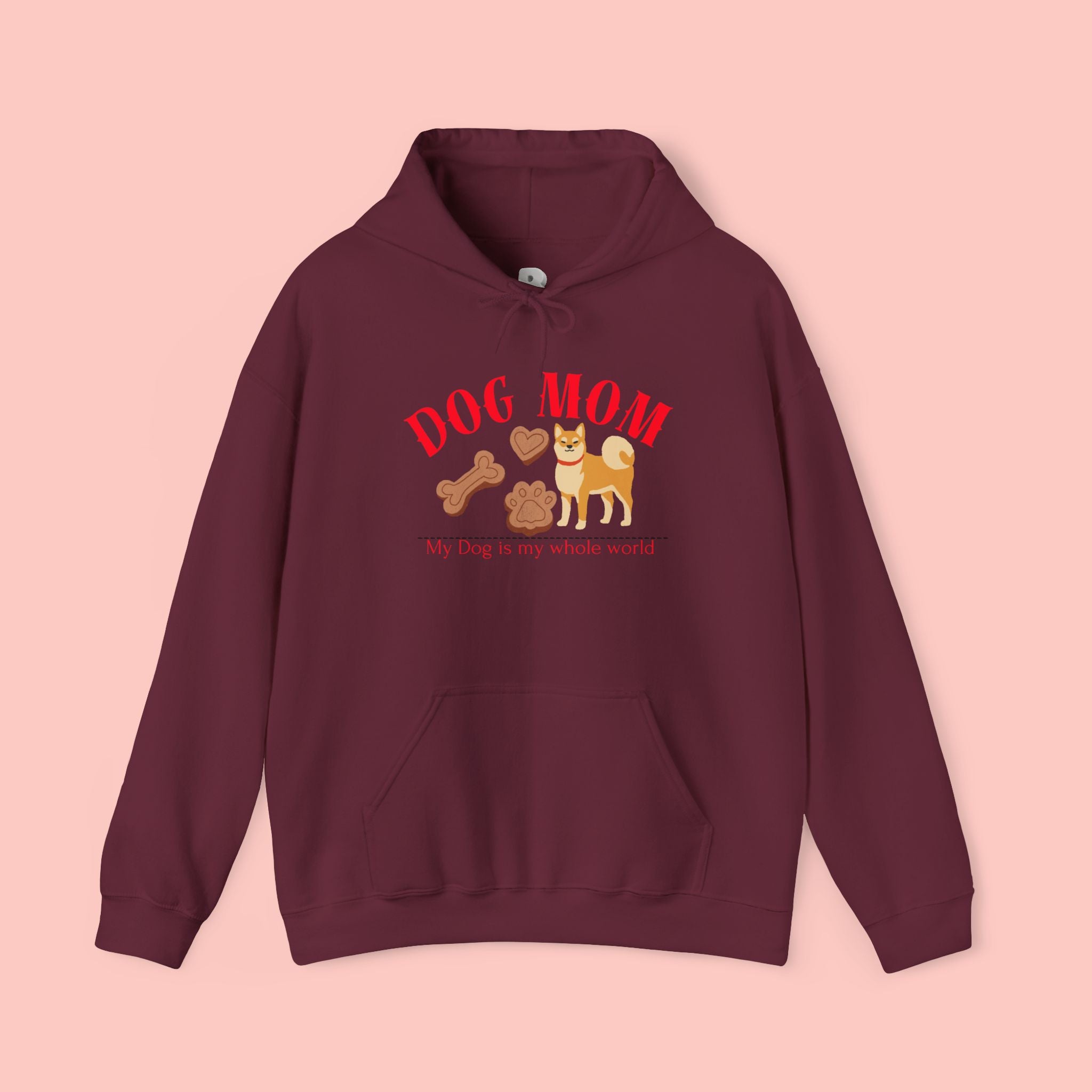 Dog Mom Hoodie – Cute Dog Paw & Bone Graphic Sweatshirt