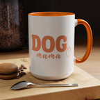 Dog Mama Coffee Mug — Cute Heart Accent Ceramic Mug (11/15 oz)