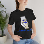 Dog Lover T-Shirt — "Love with my dog." Paw Print Graphic