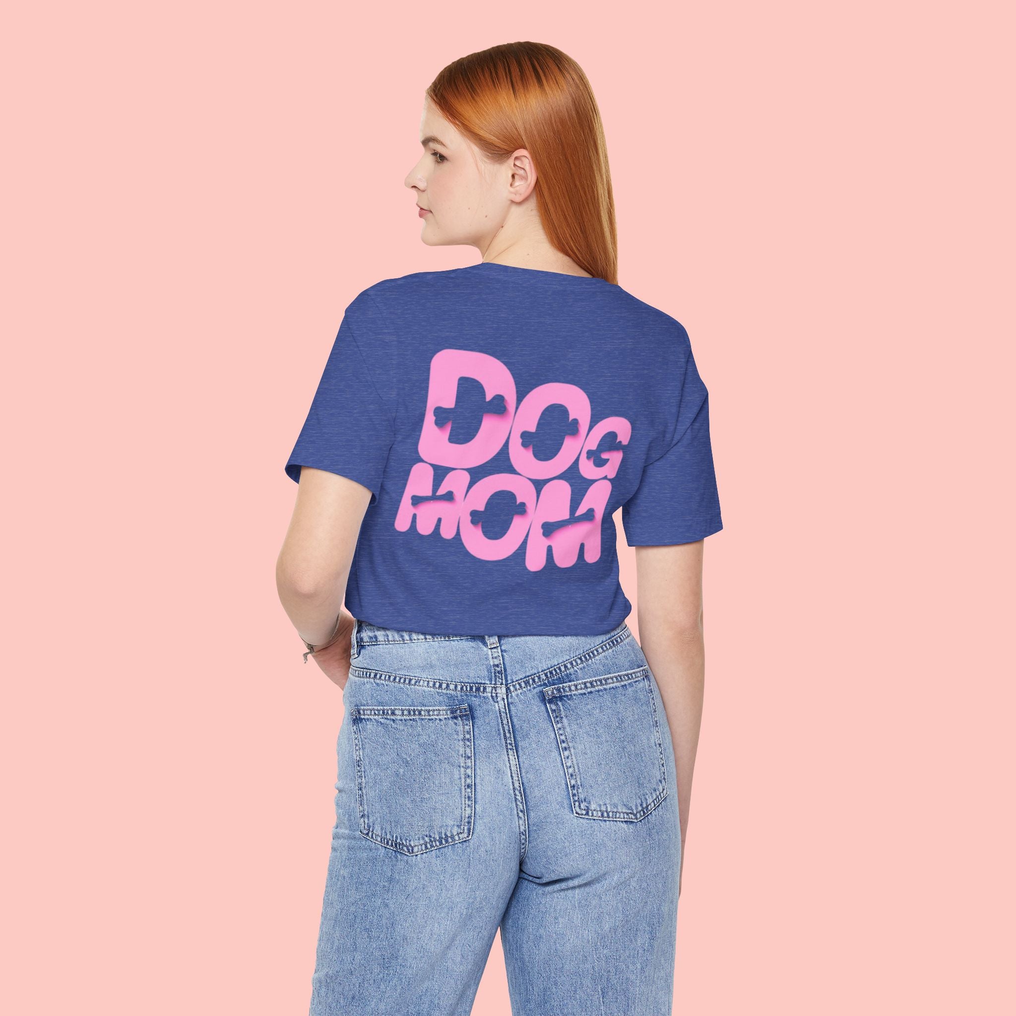 Dog Mom T-Shirt — Retro Pink Graphic Tee for Pet Lovers