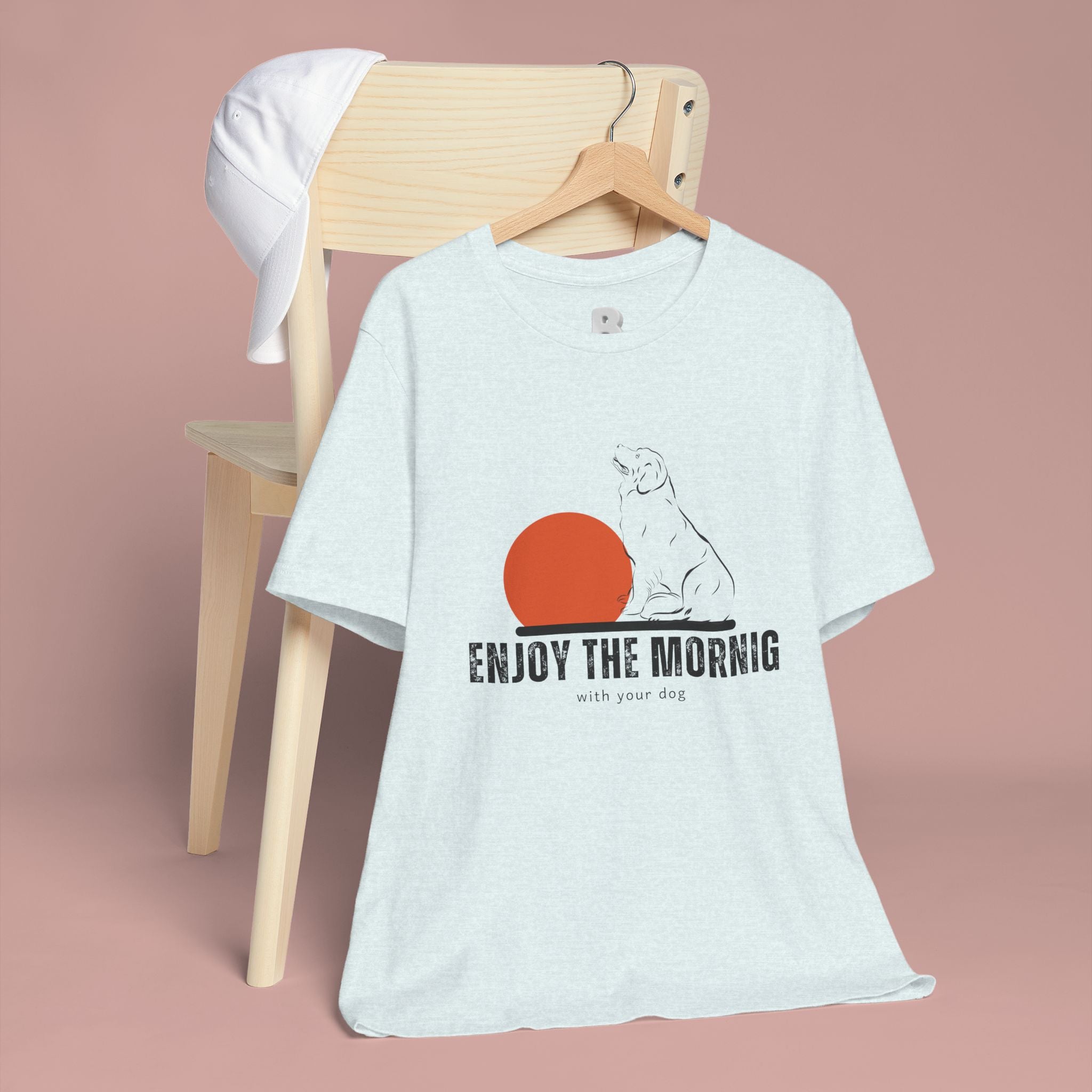 Enjoy the Morning Dog T-Shirt — Graphic Sunrise Pet Lover Tee