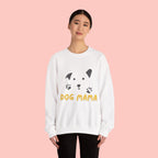 Dog Mama Crewneck Sweatshirt – Cute Paw Print & Puppy Graphic