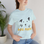 Dog Mama Graphic Tee — Cute Paw Print Dog Face T-Shirt for Dog Lovers