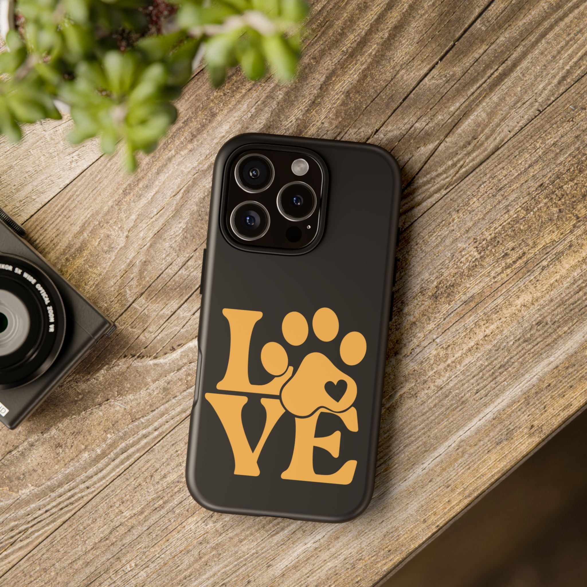 Phone Case — LOVE Paw Print Design (Pet Lover Protective Case)