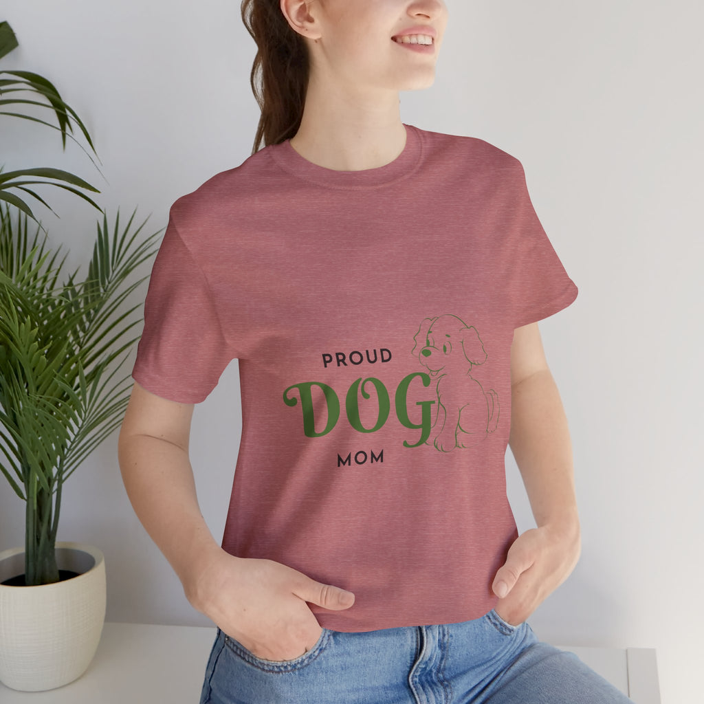 Proud Dog Mom T-Shirt – Cute Paw Print & Puppy Graphic Tee