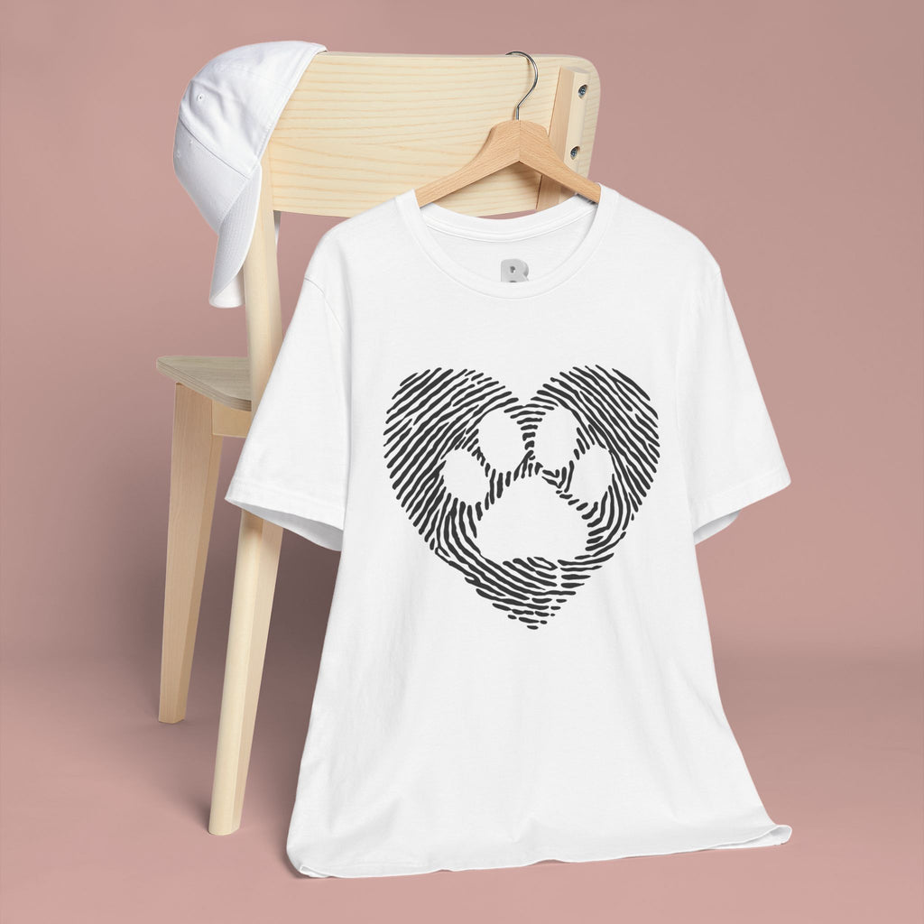 Fingerprint Heart Paw T-Shirt — Dog Paw Love Tee