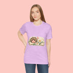 Dog Paw Floral T-Shirt — Cute Paw Print, Bone & Daisies Tee