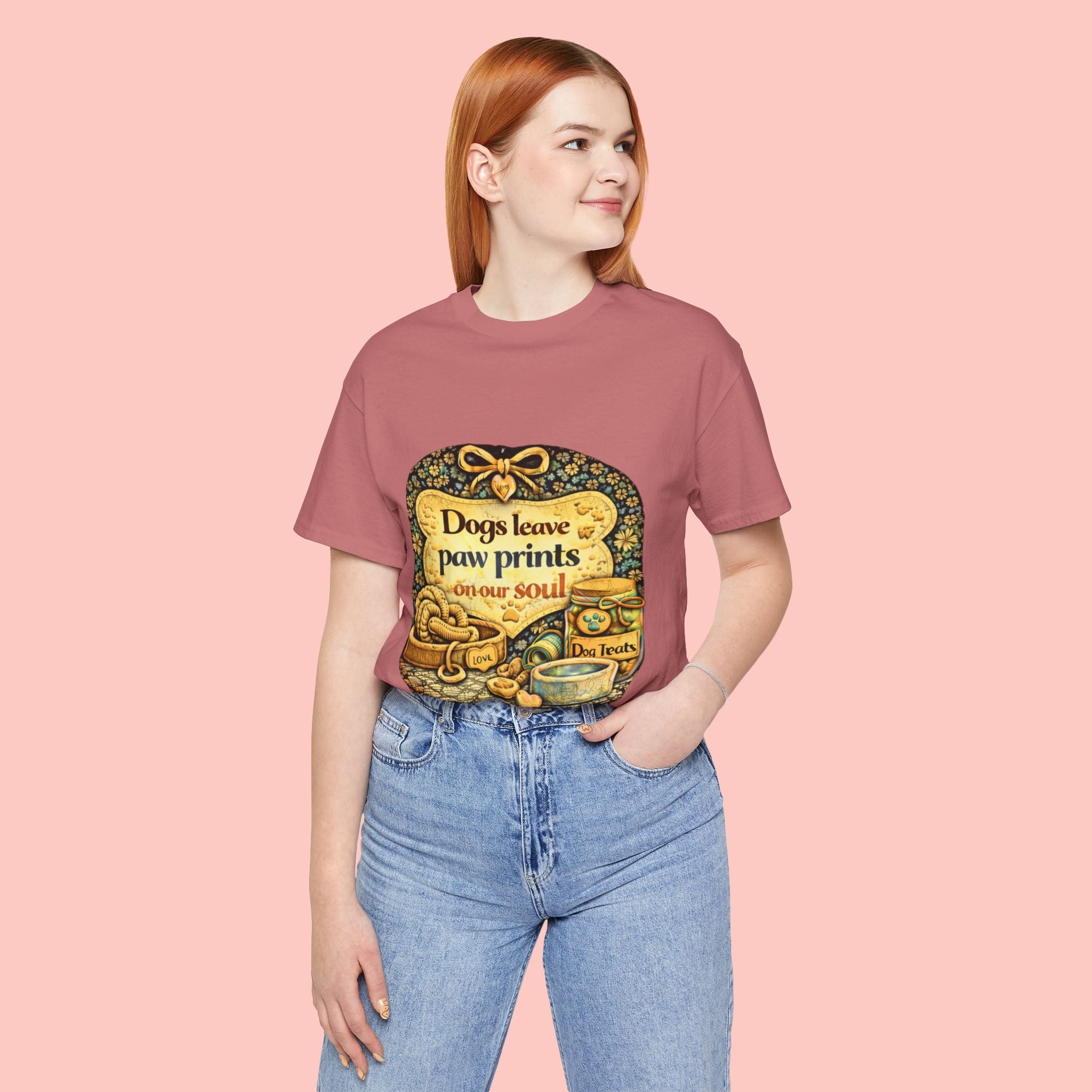 Dogs Leave Paw Prints Tee – Vintage Pet Lover T‑Shirt