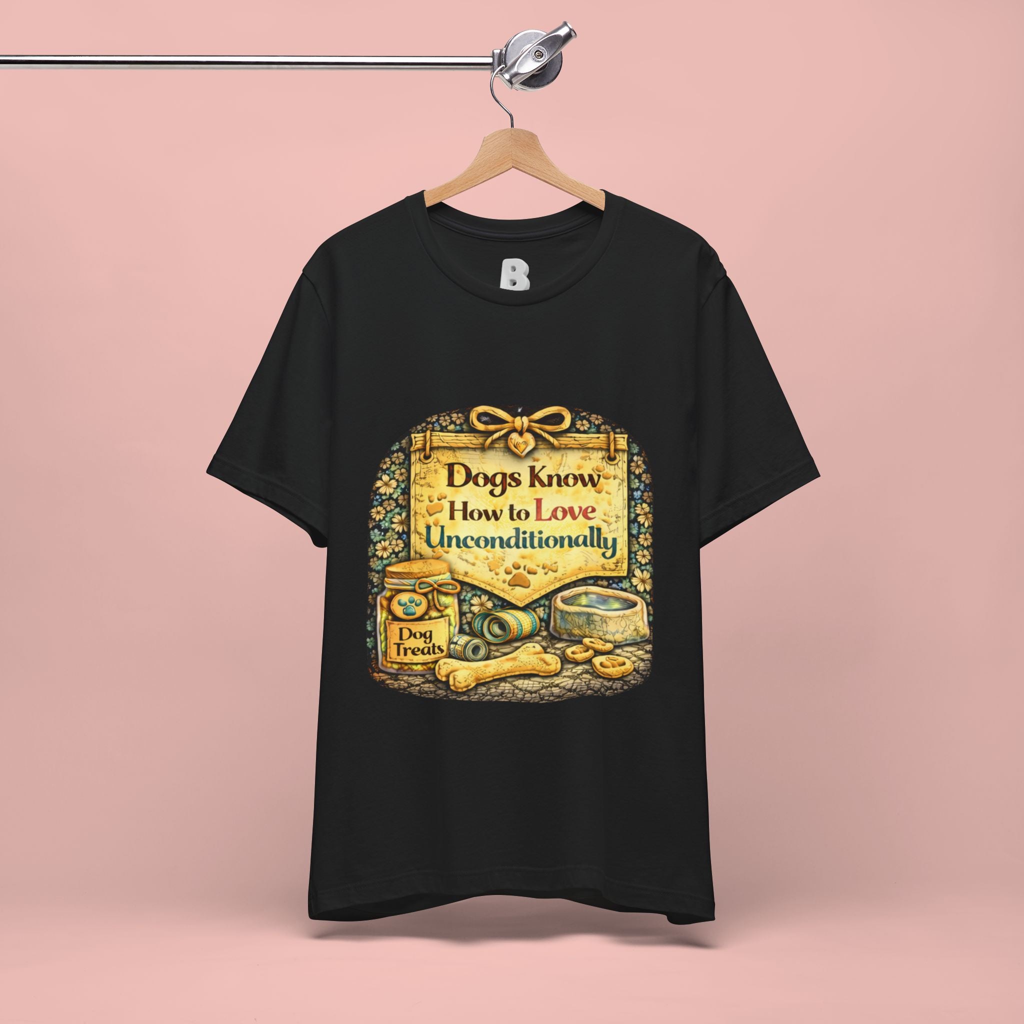 Dog Lovers T‑Shirt – "Dogs Know How to Love Unconditionally" Vintage Design