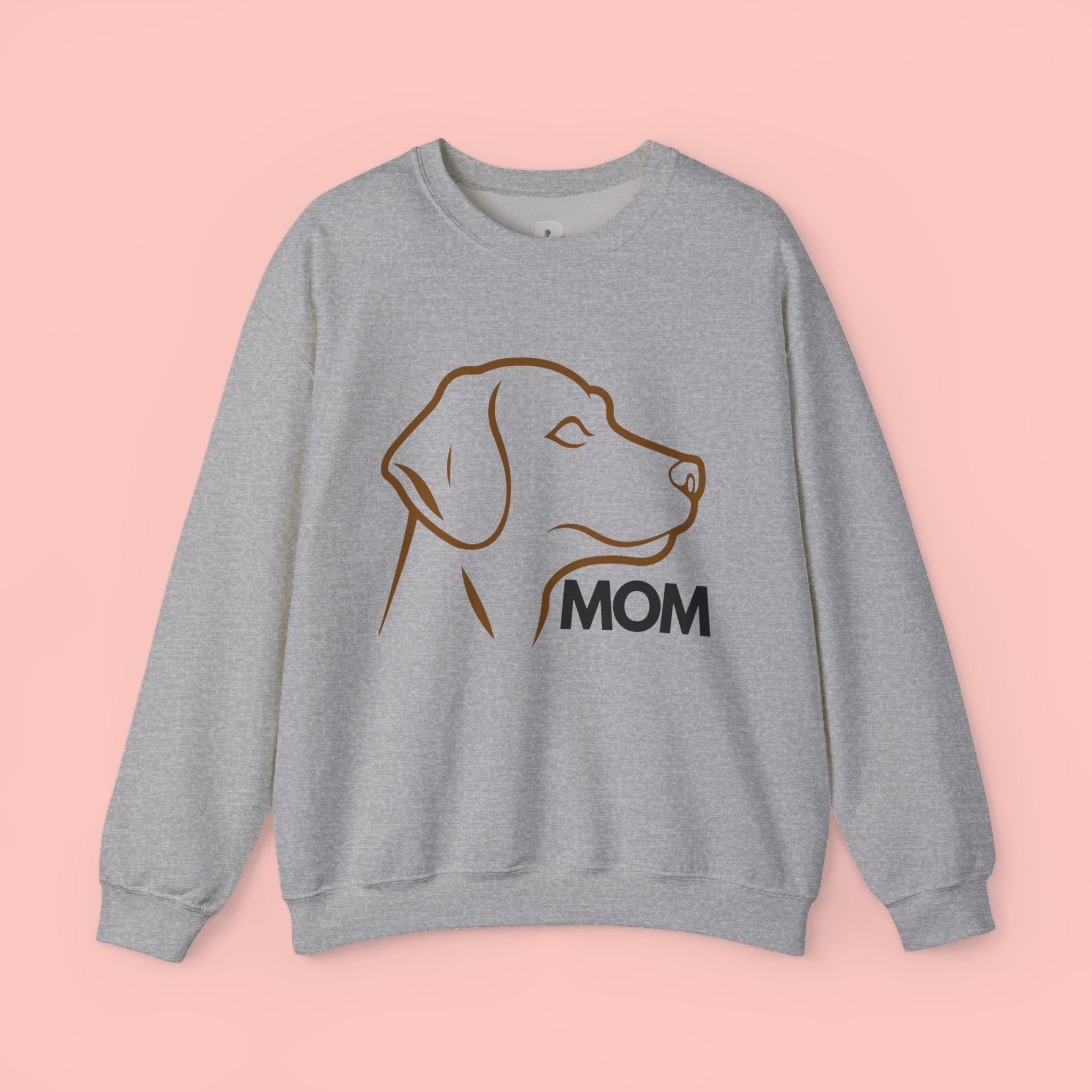 Dog Mom Crewneck Sweatshirt – Minimalist Labrador Outline