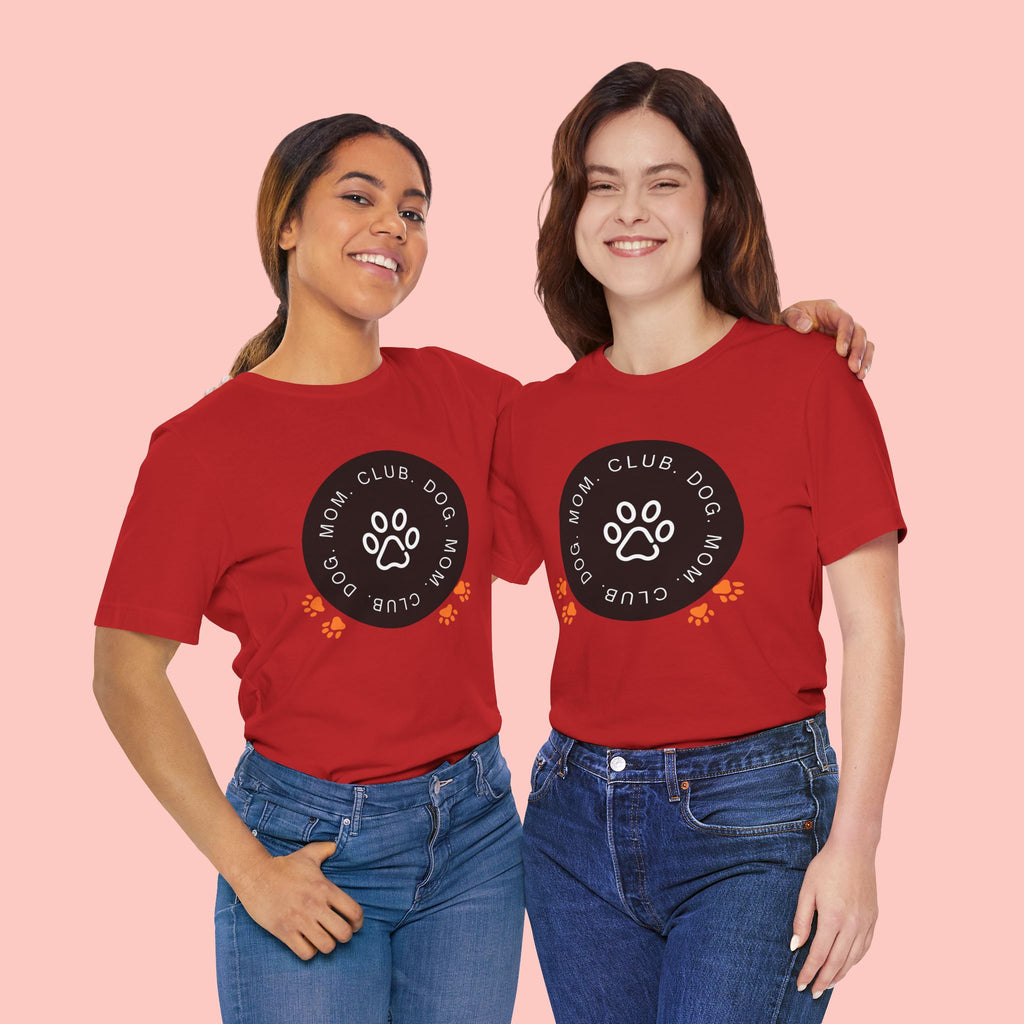 Dog Mom Club T-Shirt — Paw Print Graphic Tee for Pet Lovers