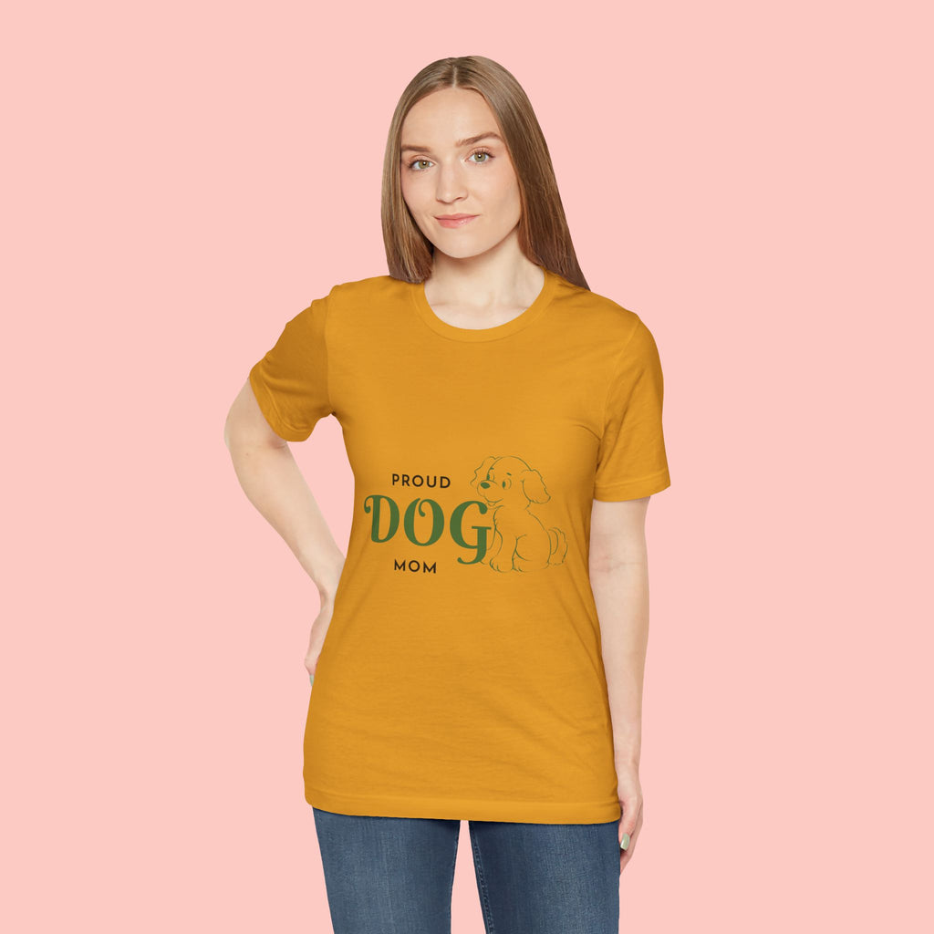 Proud Dog Mom T-Shirt – Cute Paw Print & Puppy Graphic Tee