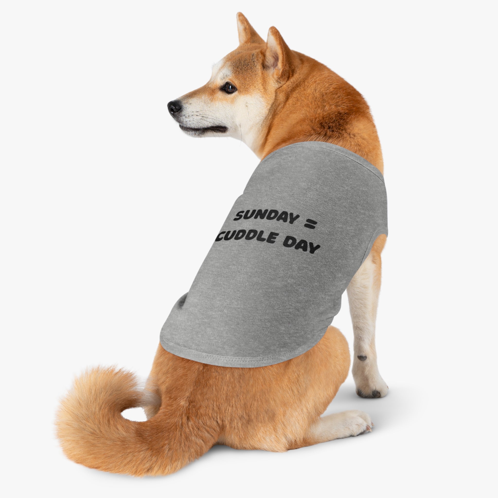 Pet Tank Top – "Sunday = Cuddle Day" Cozy Dog & Cat Tee