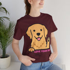 Love Your Dog Tee — Cute Golden Retriever Graphic T-Shirt