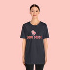 Dog Mom T-Shirt — Pink Paw Graphic Tee for Dog Lovers