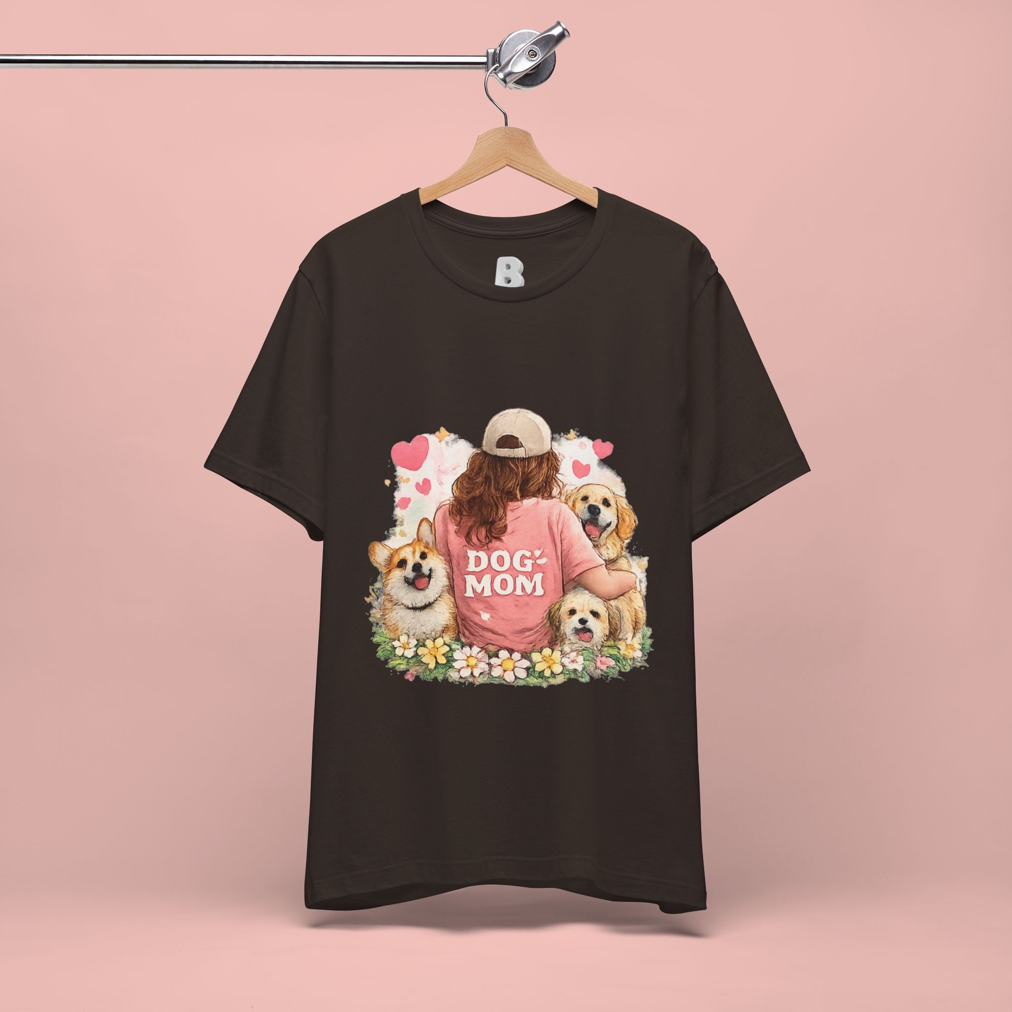 Dog Mom T-Shirt - Cute Woman with Dogs Graphic Tee