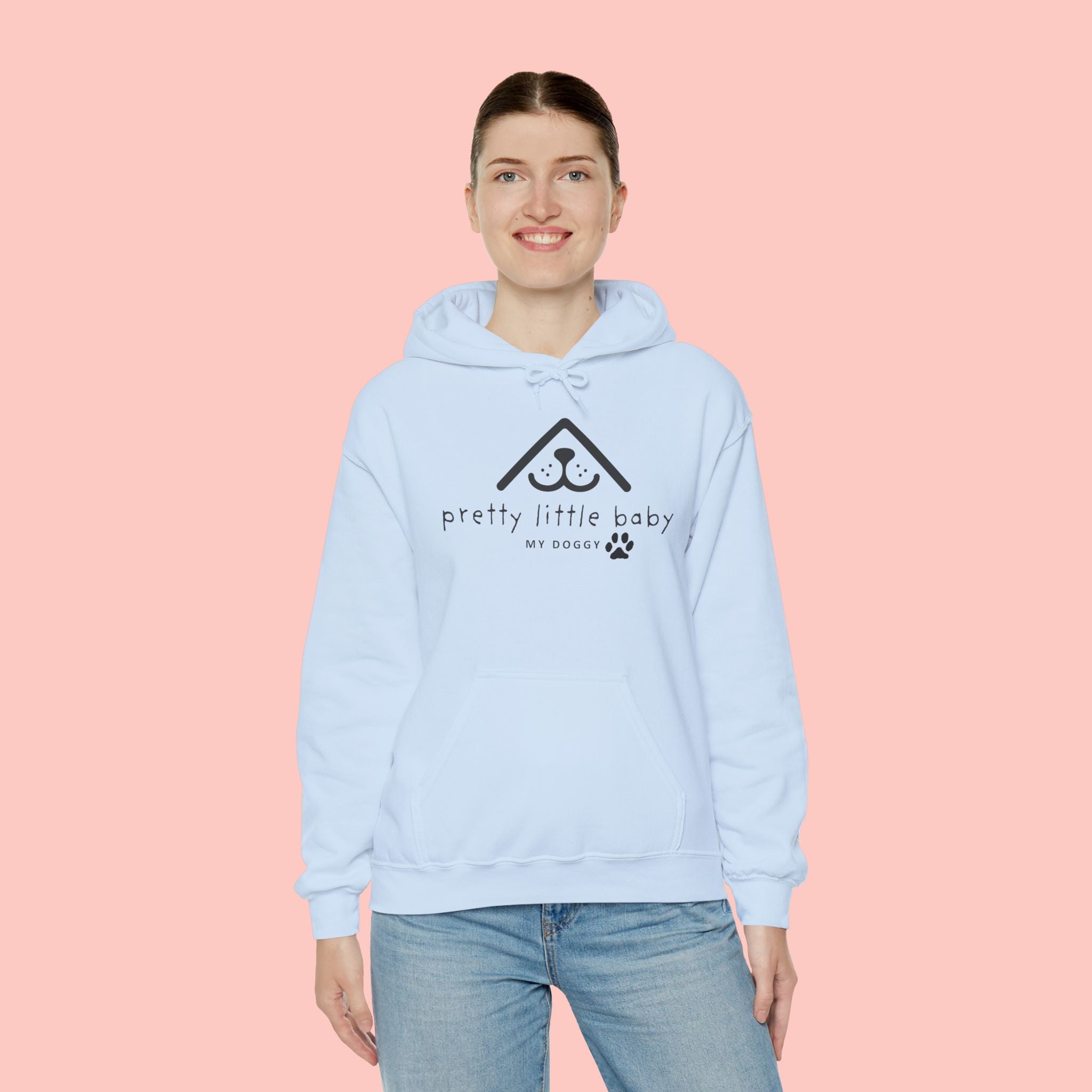 Pretty Little Baby Dog Hoodie – Cute Minimalist Paw Print Sweatshirt