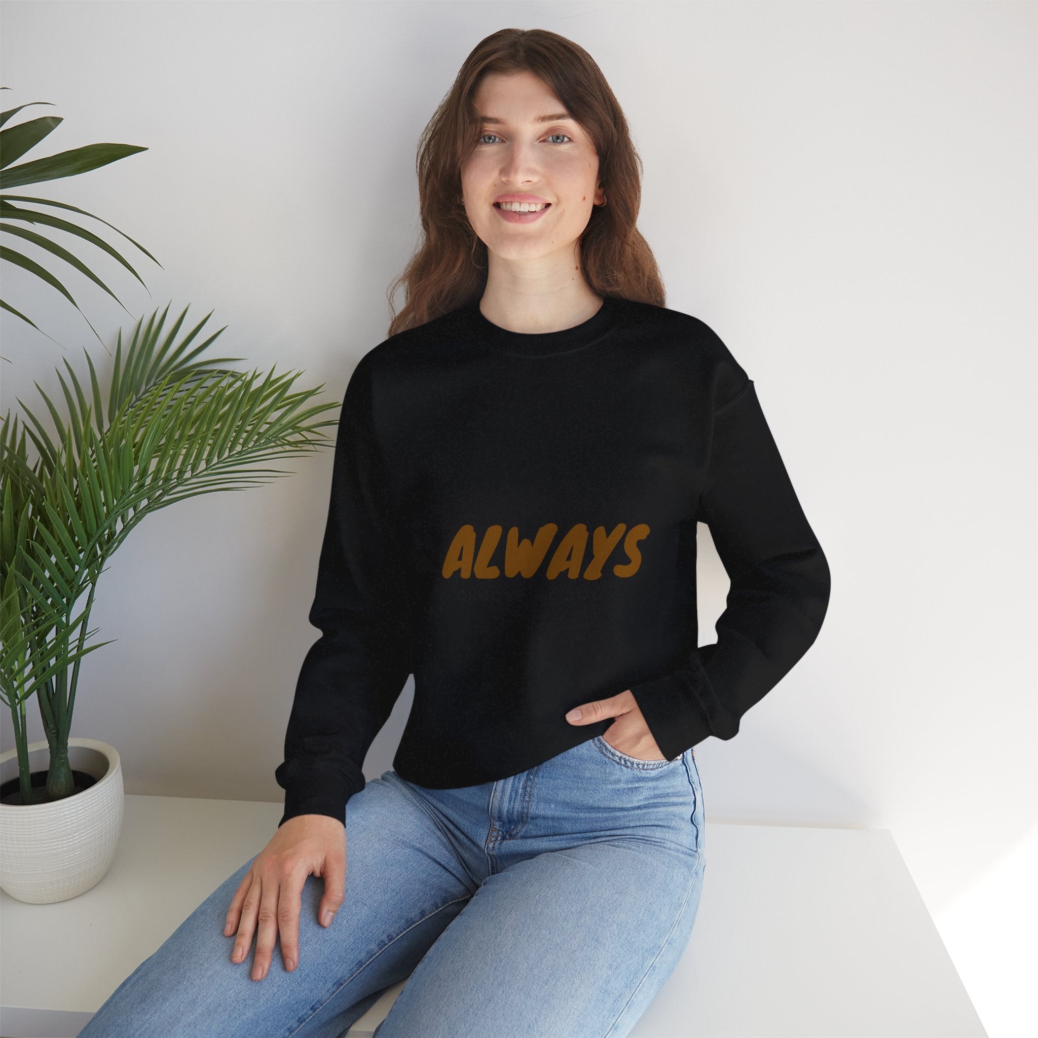 Always Choose My Dog Sweatshirt — Paw Print Cozy Crewneck for Dog Lovers