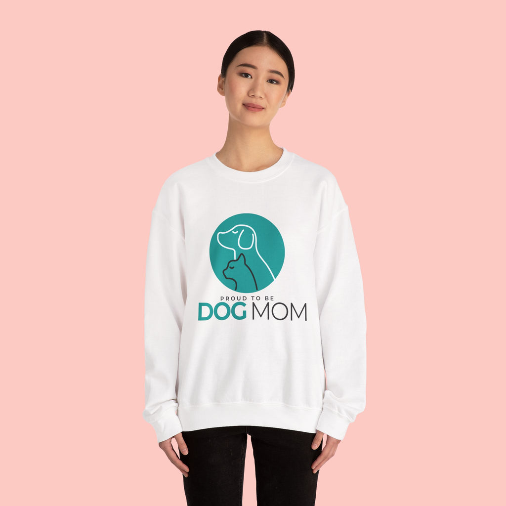 Dog Mom Crewneck Sweatshirt – Proud To Be Dog Mom Graphic Pullover
