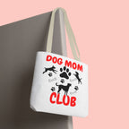 Dog Mom Club Tote Bag – Cute Paw Print Canvas Tote for Dog Lovers