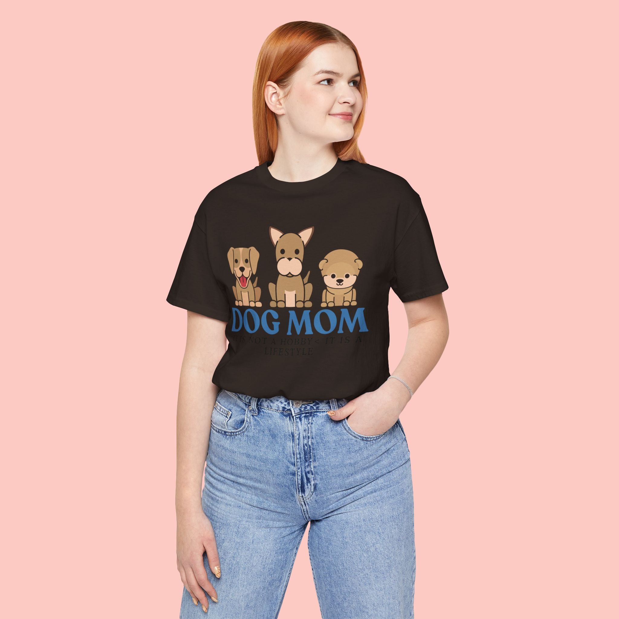 Dog Mom Tee — "Dog Mom: It Is Not A Hobby, It Is A Lifestyle" Cute Puppy Graphic T‑Shirt