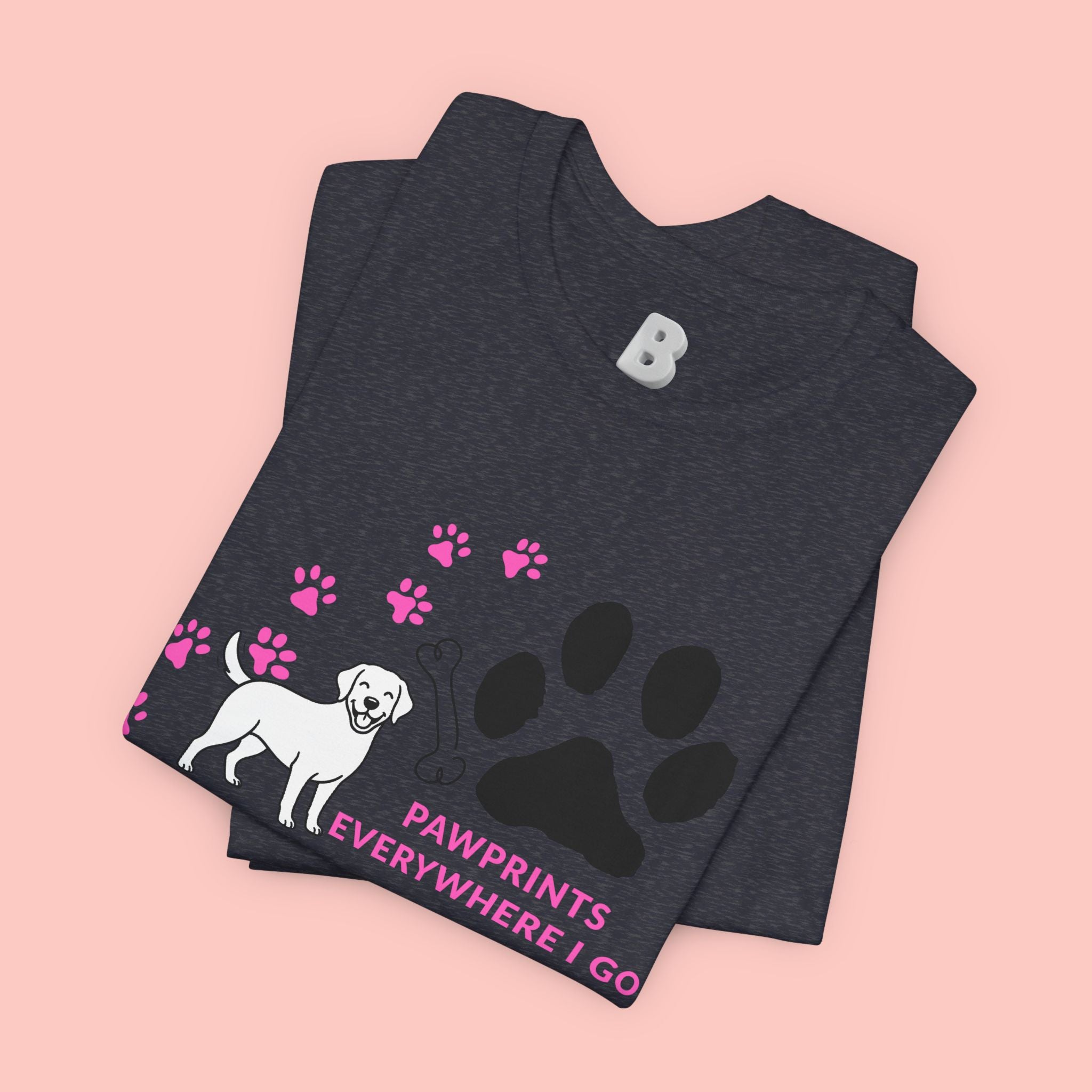 Dog Pawprint T-Shirt — "Pawprints Everywhere I Go" Cute Pet Lover Tee