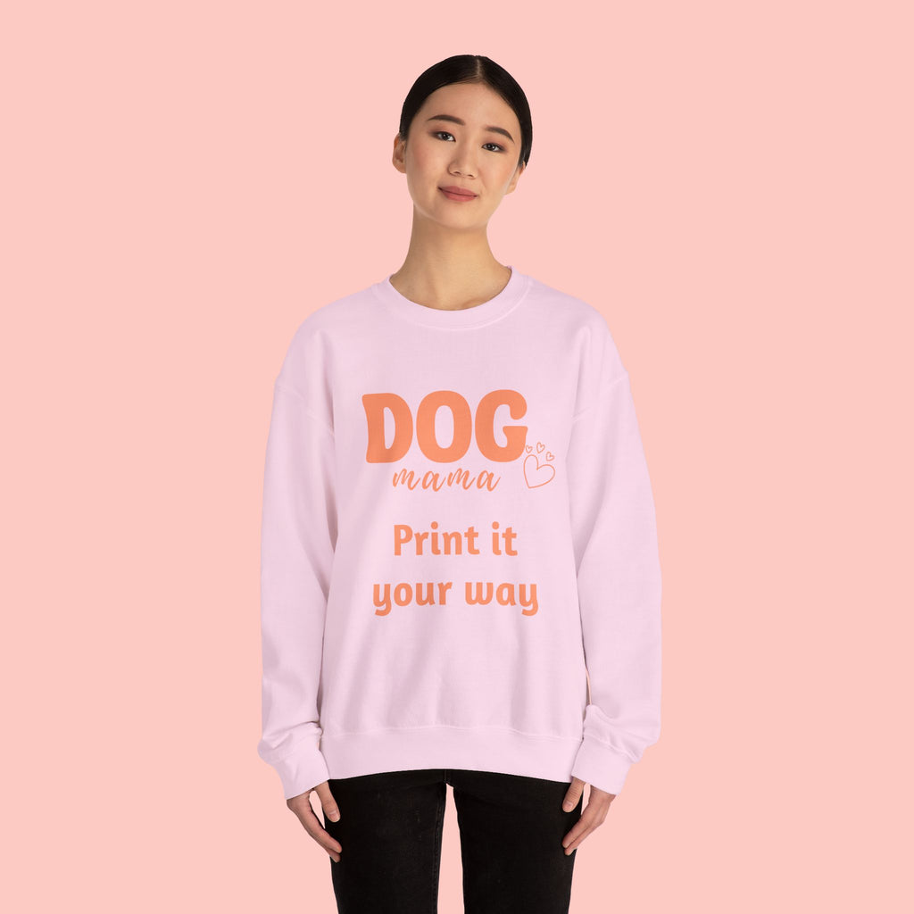 Dog Mama Crewneck Sweatshirt — Customizable “Dog Mama” Graphic