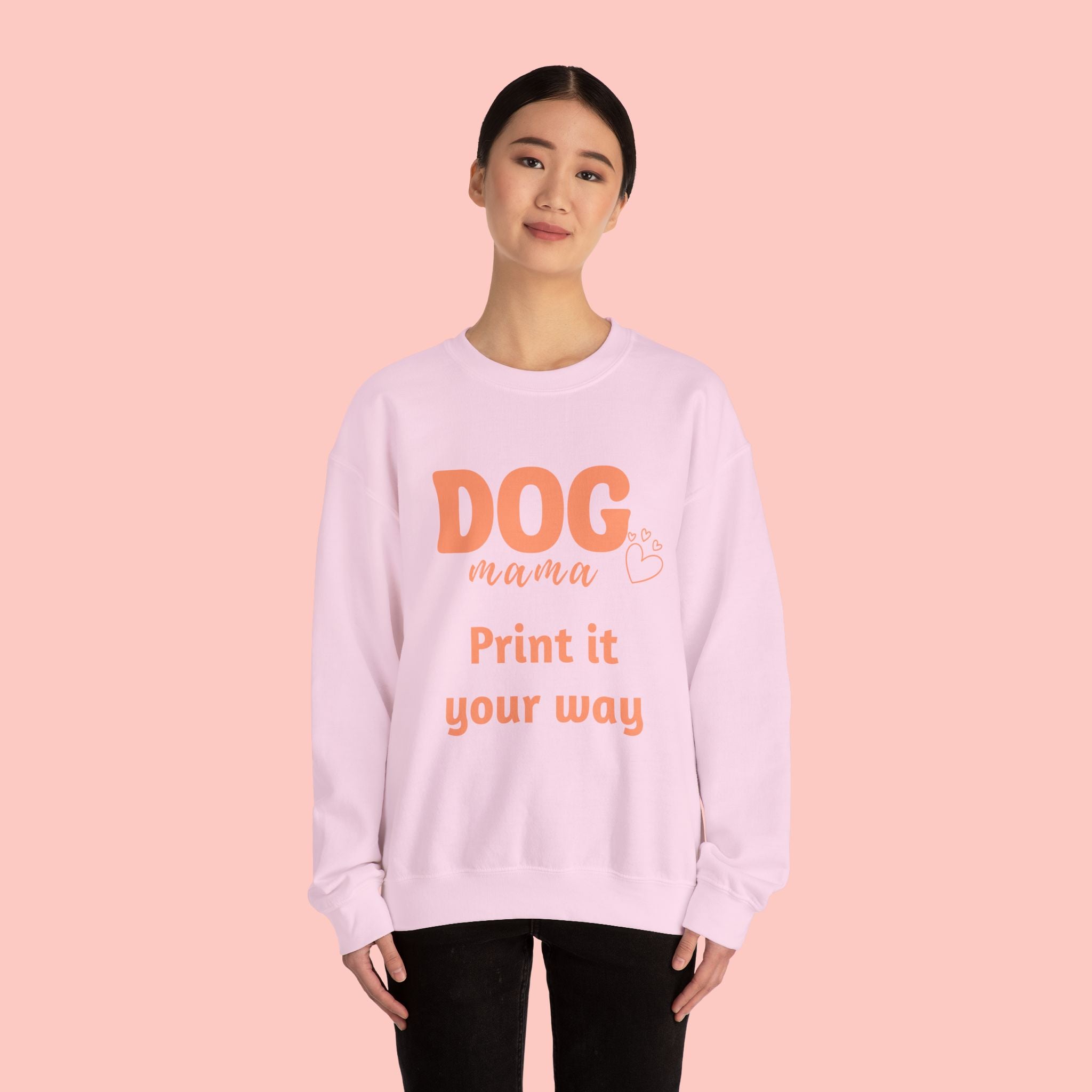 Dog Mama Crewneck Sweatshirt — Customizable “Dog Mama” Graphic