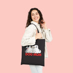 Dog Mum Canvas Tote — Cute Illustrated Dogs Cotton Shopper Bag