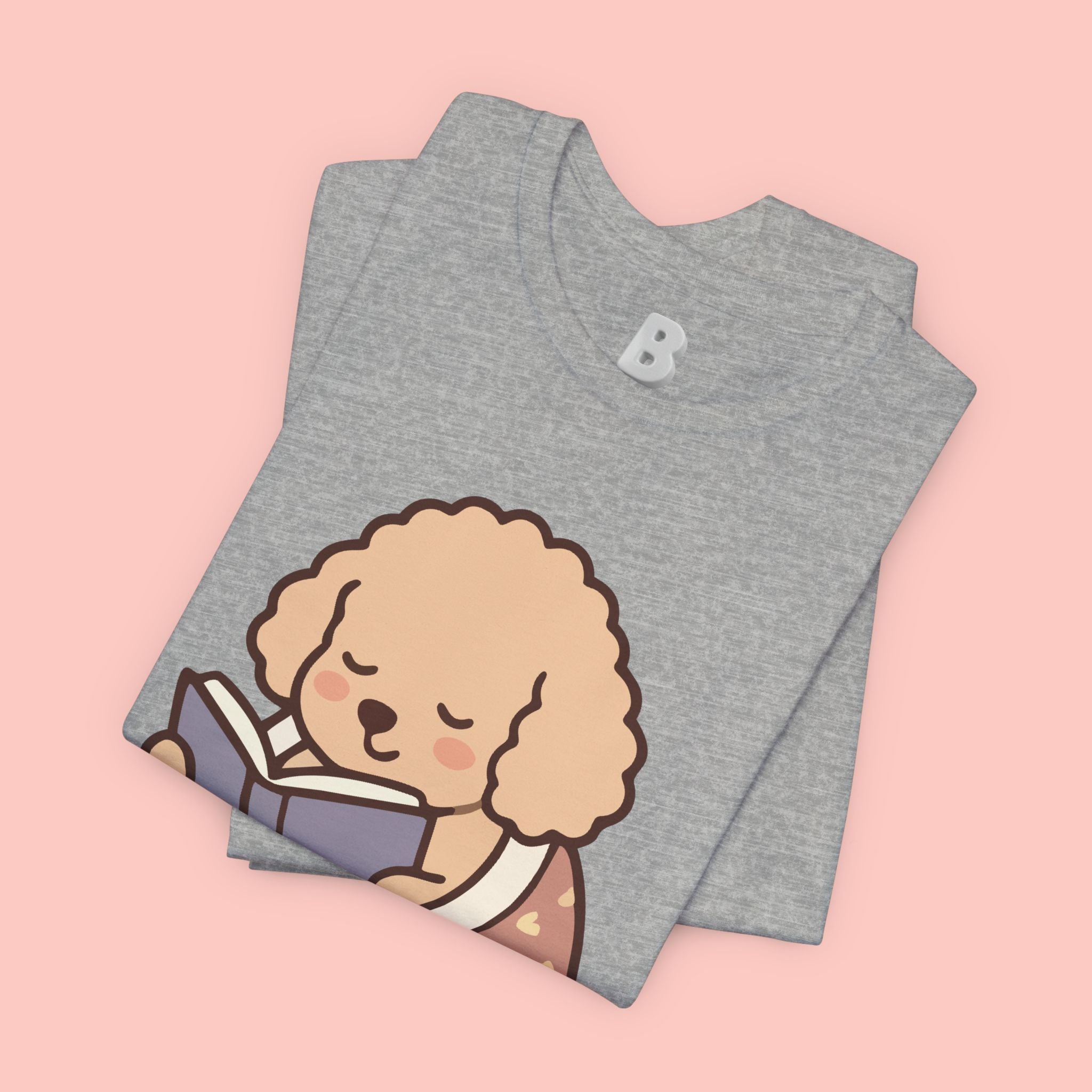 Paw Prints On My Soul T‑Shirt — Cute Reading Puppy Graphic Tee