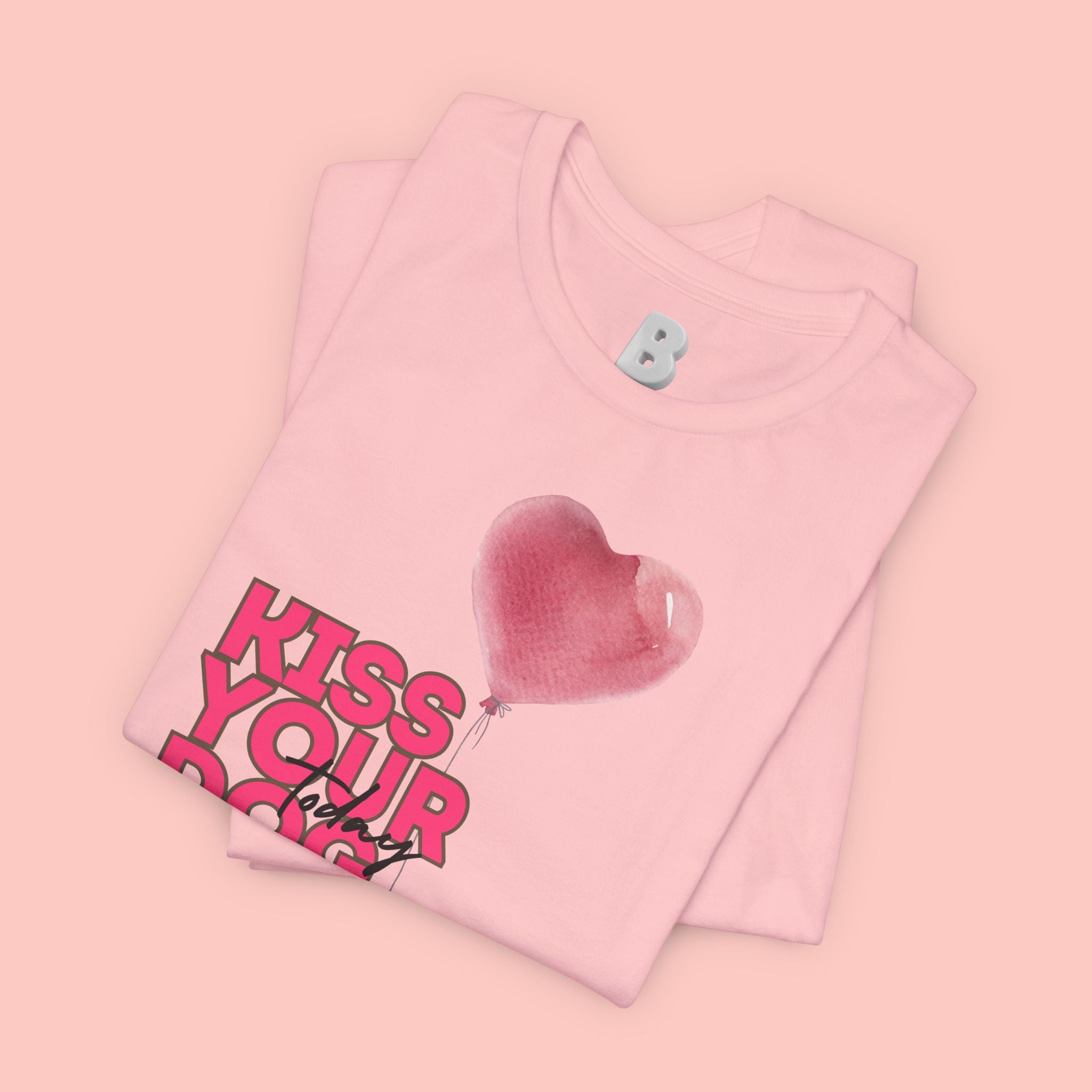 Kiss Your Dog T-Shirt — Cute Corgi with Heart Balloon Pet Lover Tee