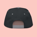 Dog Mom Embroidered Flat Bill Cap — Paw Print Snapback Hat