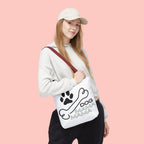 Dog Mama Tote Bag — Paw Print & Bone Graphic Canvas Shopper