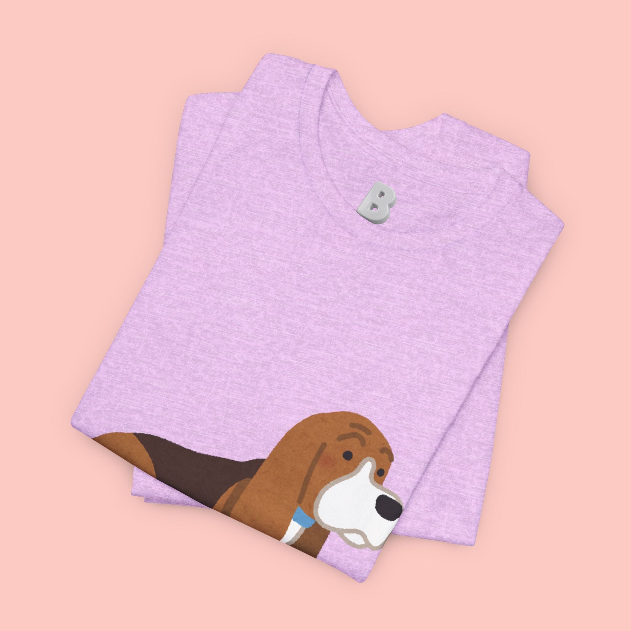 Dog Mom T‑Shirt — Cute Basset Hound I Love My Dog Mom Tee