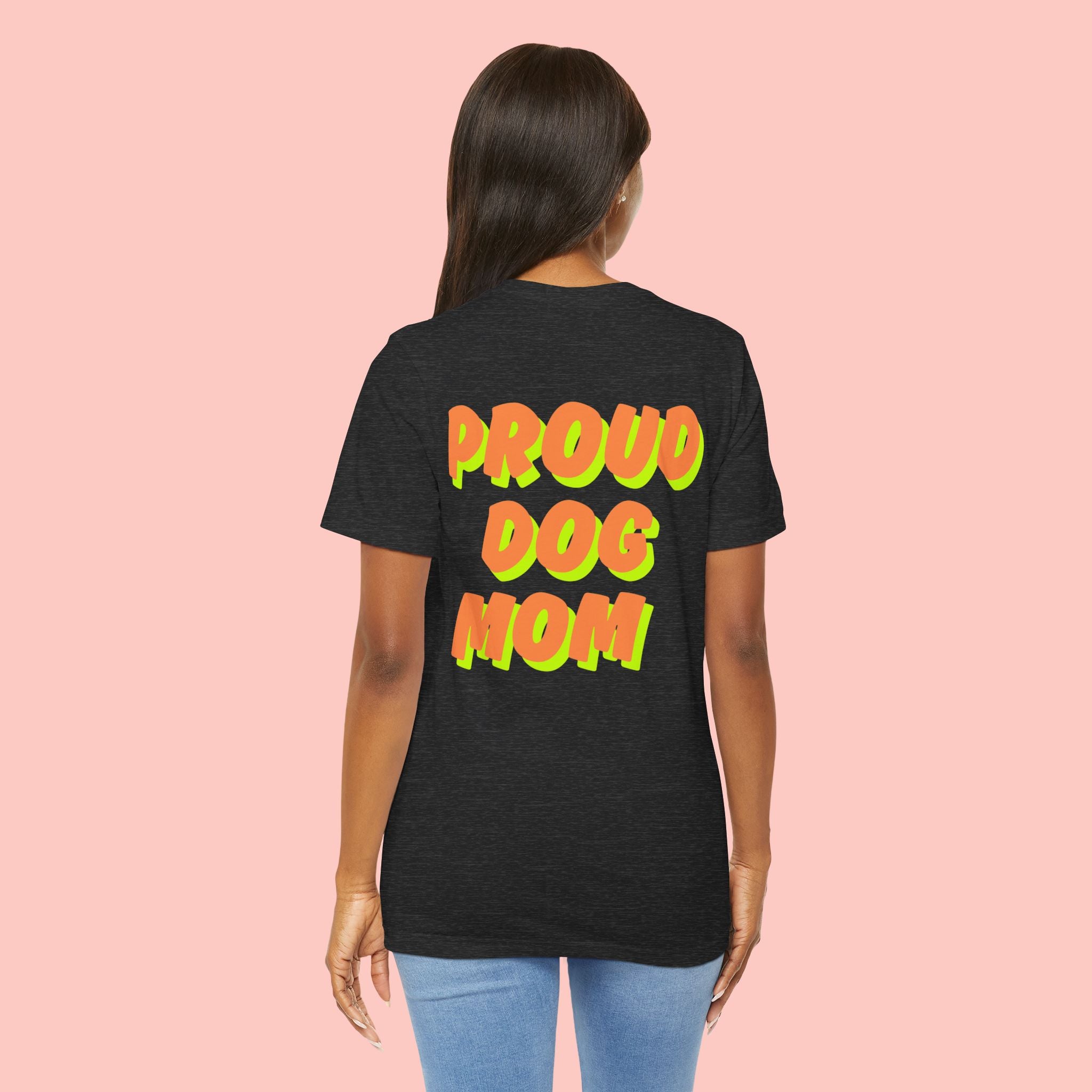 Proud Dog Mom T-Shirt — Bold Retro Text Tee for Dog Lovers