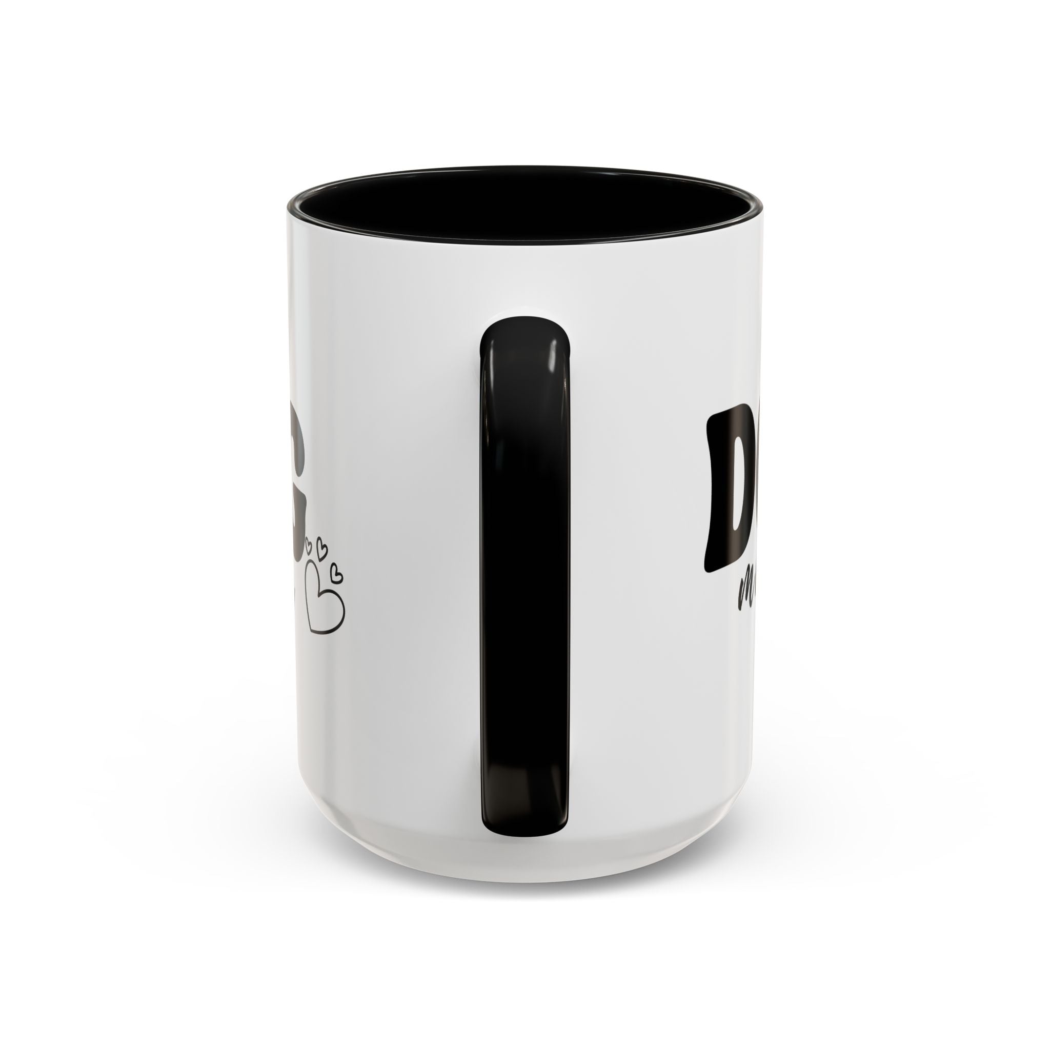 Dog Mama Accent Coffee Mug — Cute Black & White Pet Lover Gift (11/15oz)