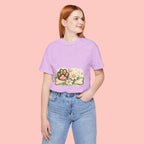 Dog Paw Floral T-Shirt — Cute Paw Print, Bone & Daisies Tee