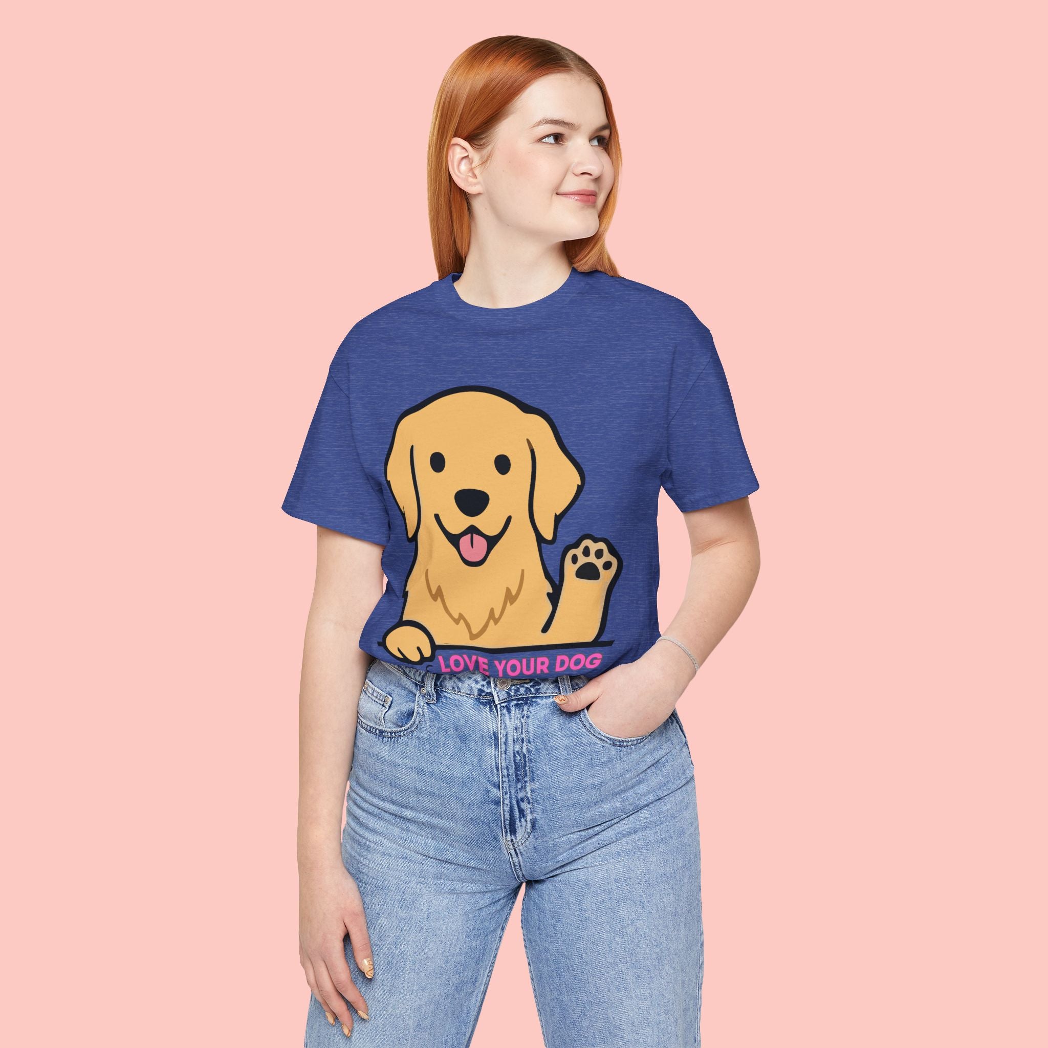 Love Your Dog Tee — Cute Golden Retriever Graphic T-Shirt