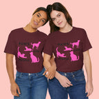 Paws Over People Tee — Pink Cats & Dogs Graphic T-Shirt