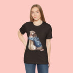 Cuddles Over Everything Tee — Boy Hugging Dog Animal Lover T-Shirt