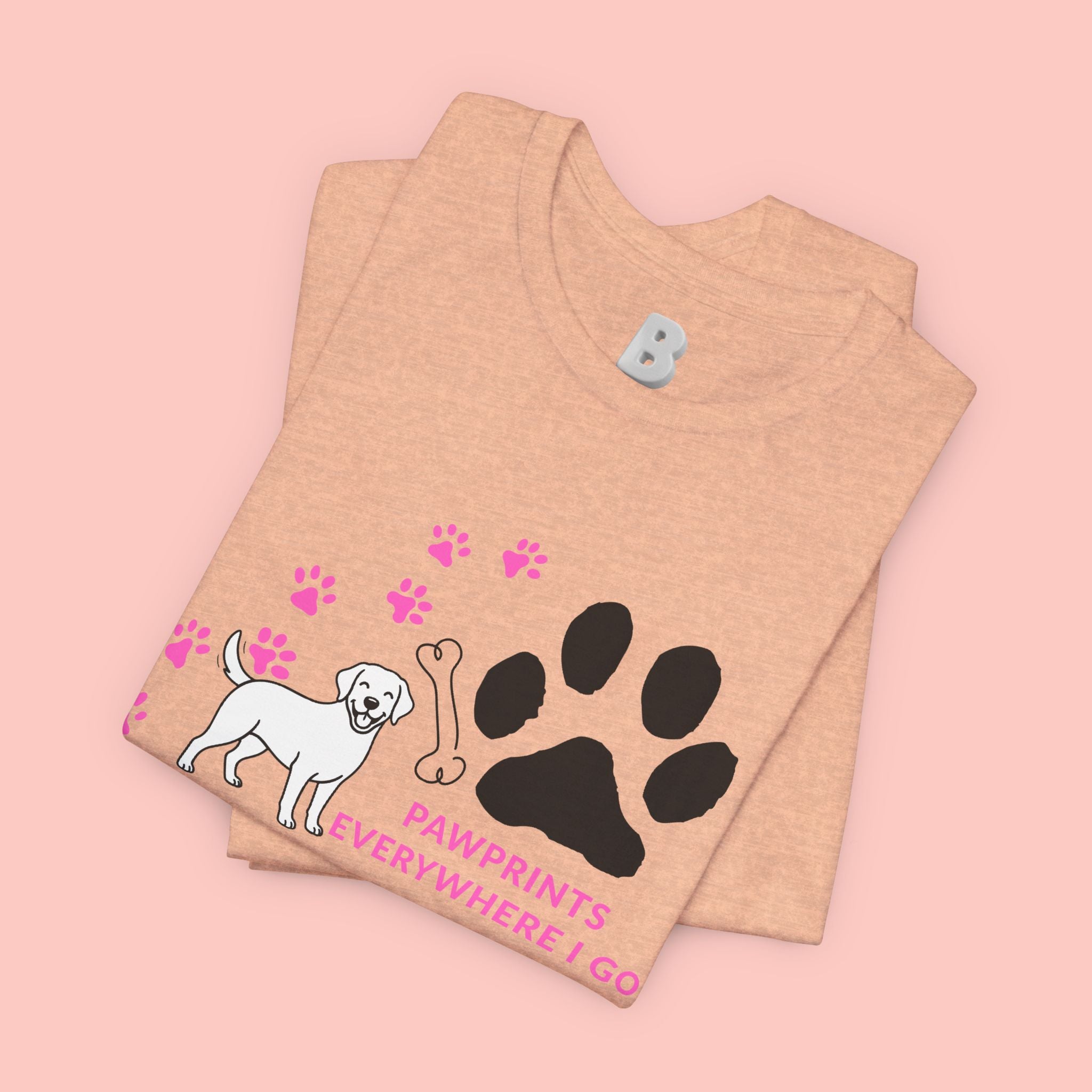 Dog Pawprint T-Shirt — "Pawprints Everywhere I Go" Cute Pet Lover Tee